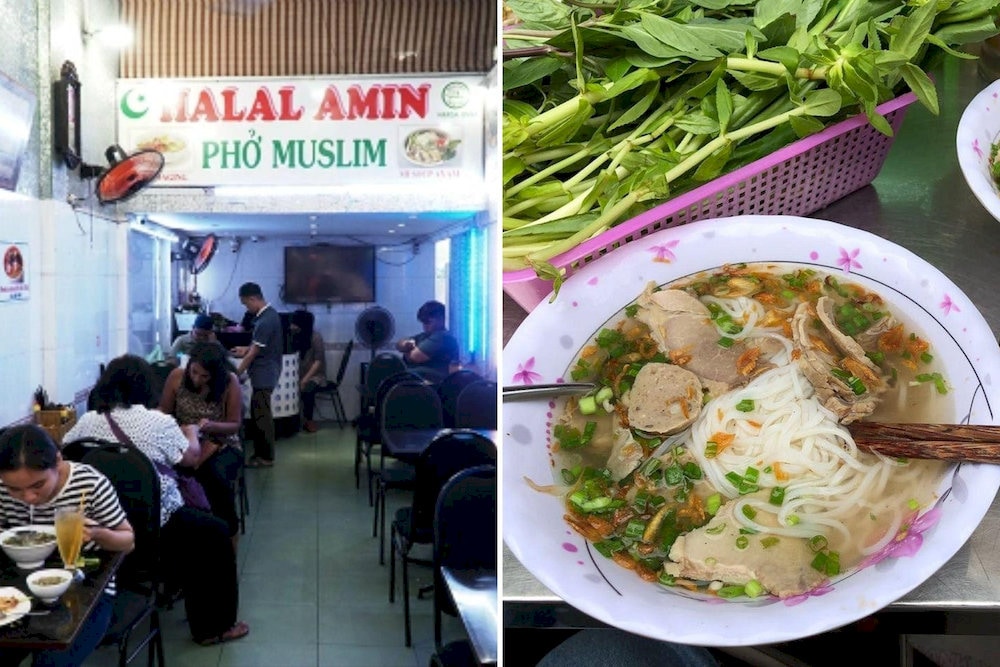 Pho Muslim is a Halal restaurant Ho Chi Minh serves the beef noodle soup